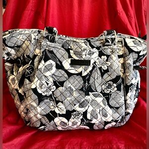 Vera Bradley Black and White Floral Purse